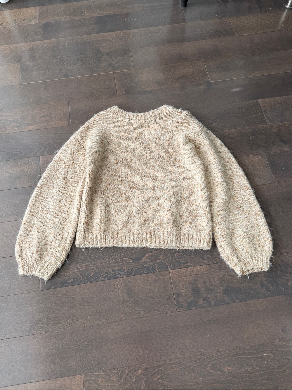 Handmade cotton mix knit sweater